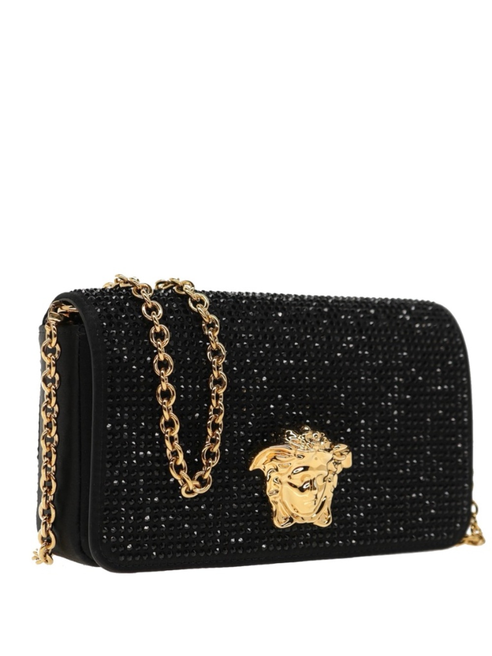 Versace Medusa Strass Crystal Wallet On Chain Crossbody New